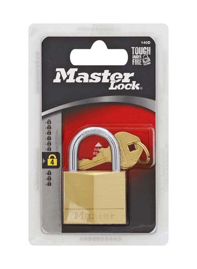 Master Lock Solid Brass Padlock Gold/Silver 40mm - Image 2