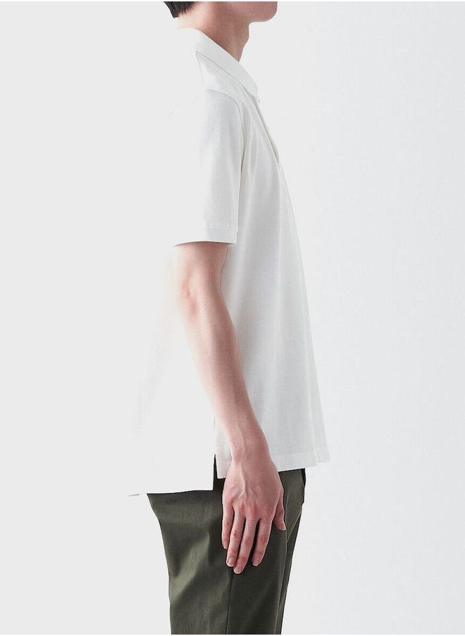 MUJI Washed Pique Short Sleeve Polo Shirt  - Image 3