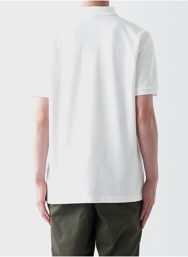 MUJI Washed Pique Short Sleeve Polo Shirt  - Image 4
