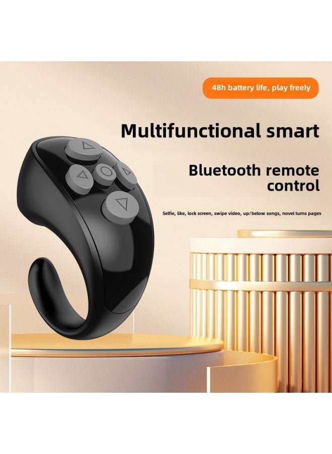Mobile Phone Remote Control Bluetooth Camera Remote Video Brush Short Video Tremolo Artifact Reading Novel E-book Page Flipper-Color:Ly-09 Mysterious Black - Image 1