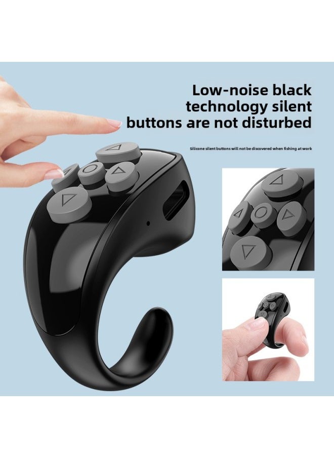 Mobile Phone Remote Control Bluetooth Camera Remote Video Brush Short Video Tremolo Artifact Reading Novel E-book Page Flipper-Color:Ly-09 Mysterious Black - Image 4