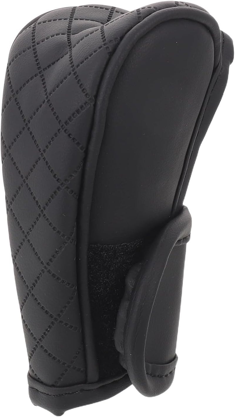 PU Leather Gear Shift Knob Sleeve for Cars - Universal Gear Stick Handle Protector - Dustproof Non-Slip Shift Knob Cover for Vehicle Interior Black - Image 1