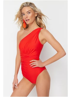 Red One-Shoulder Draped Regular Swimsuit TBESS21MA0143 - pzsku/ZB3BC0936AC0A8731F2B4Z/45/_/1730940679/26a6972a-353b-4f7b-b69c-fc89800cc934