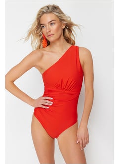 Red One-Shoulder Draped Regular Swimsuit TBESS21MA0143 - pzsku/ZB3BC0936AC0A8731F2B4Z/45/_/1730940682/997c60b9-3658-45c9-9f5b-d8252510e1bd