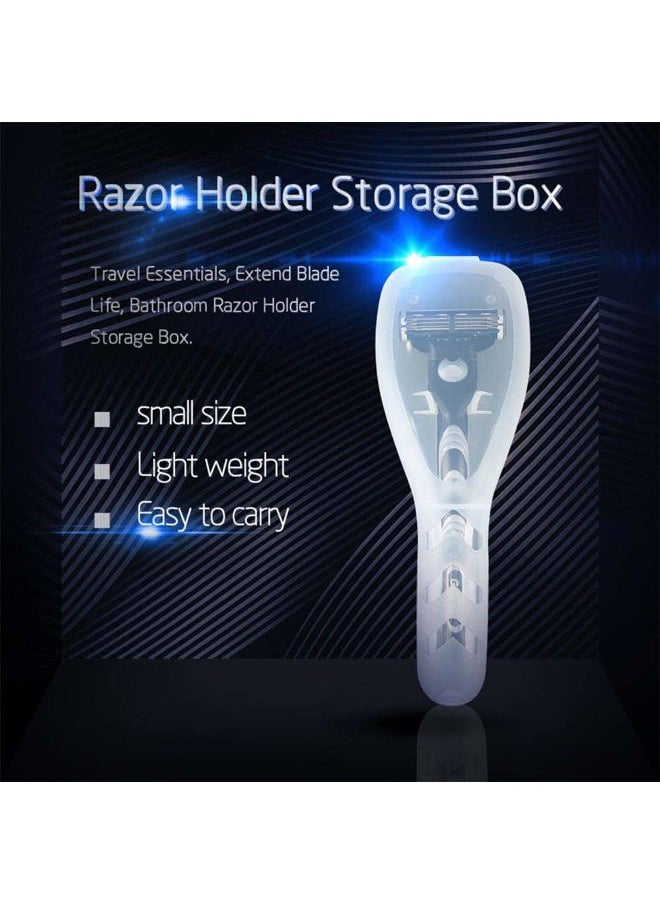 DKAOVH 2 Set Manual Razor Case,Travel Razor Case, Razor Travel Cover,Silicone&Plastic Portable Razor Case,Manual Razor Protector  - Image 5