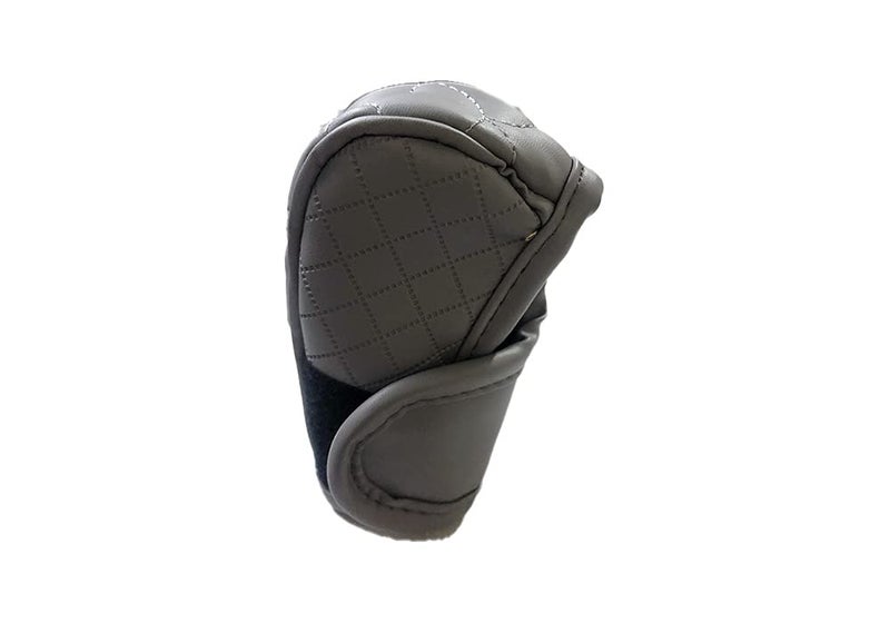 Automaze Faux Leather Manual Gear Shift Lever Anti-Slip Padded Knob Protective Cover for Car (Gray) - Image 2