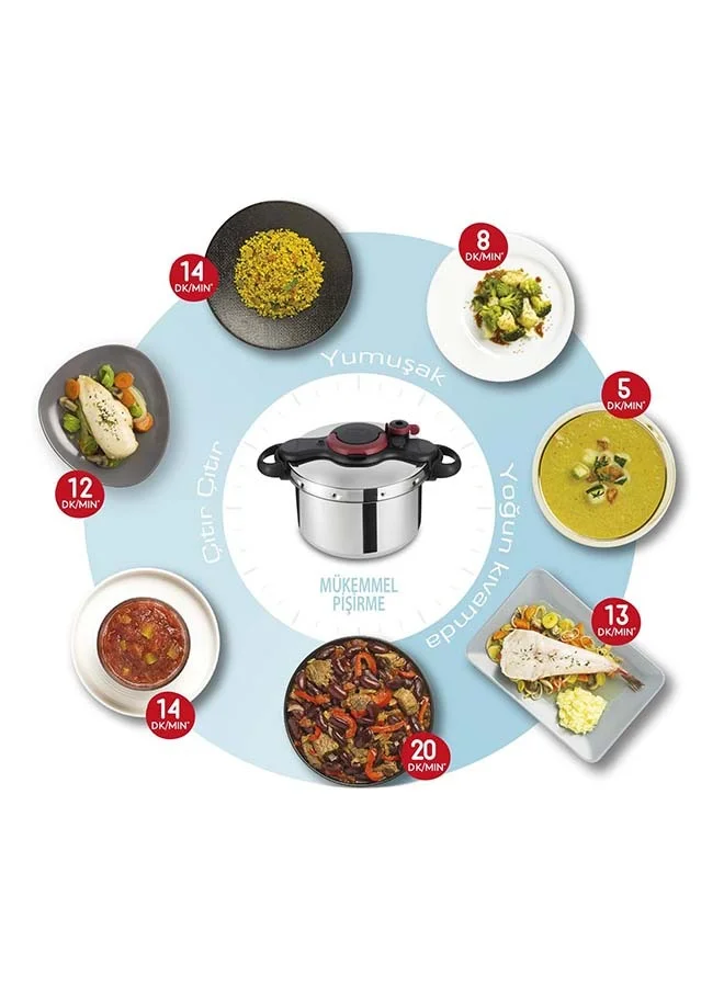 Tefal Tefal ClipsoMinut’ Easy Pressure Cooker 6L, Express Cooking, Vitamins Preserved  One-Handed Opening/Closing, Made in France, Safe, Full Compatibility With All Stovetops P4620768