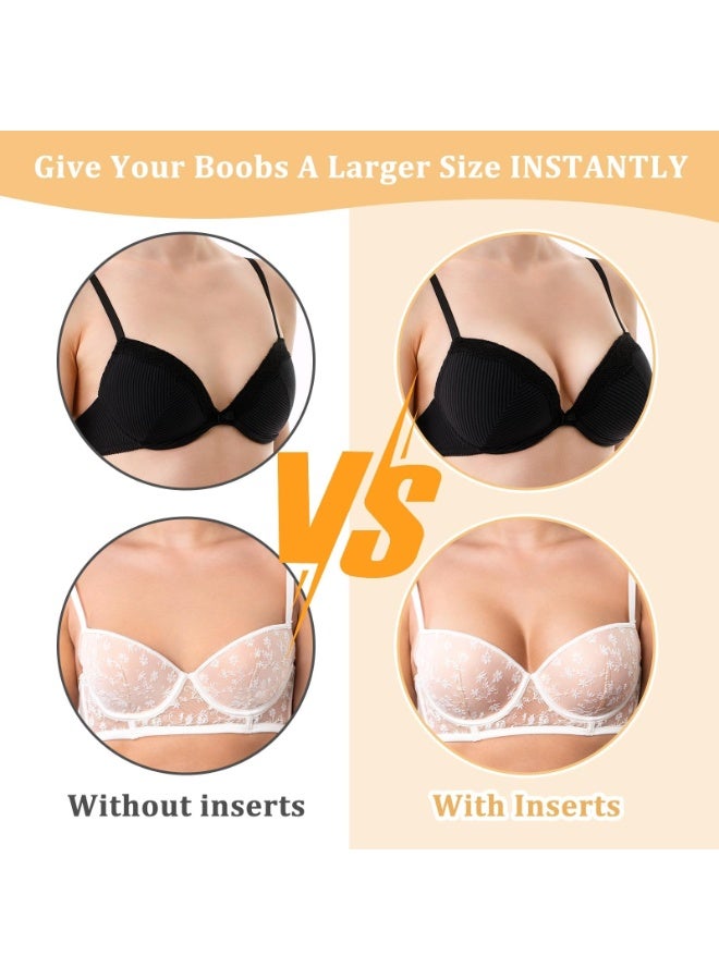 2 Pairs Sticky Push Up Bra Pads Inserts, Invisible Adhesive Breast Lift Padding, Reusable Washable Bra Inserts for Women, Swimsuits, Bikini, Dress - Image 2