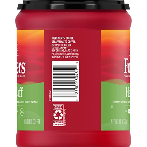 Folgers Half Caff Ground Coffee, Medium Roast, 9.6 Ounce - Image 4