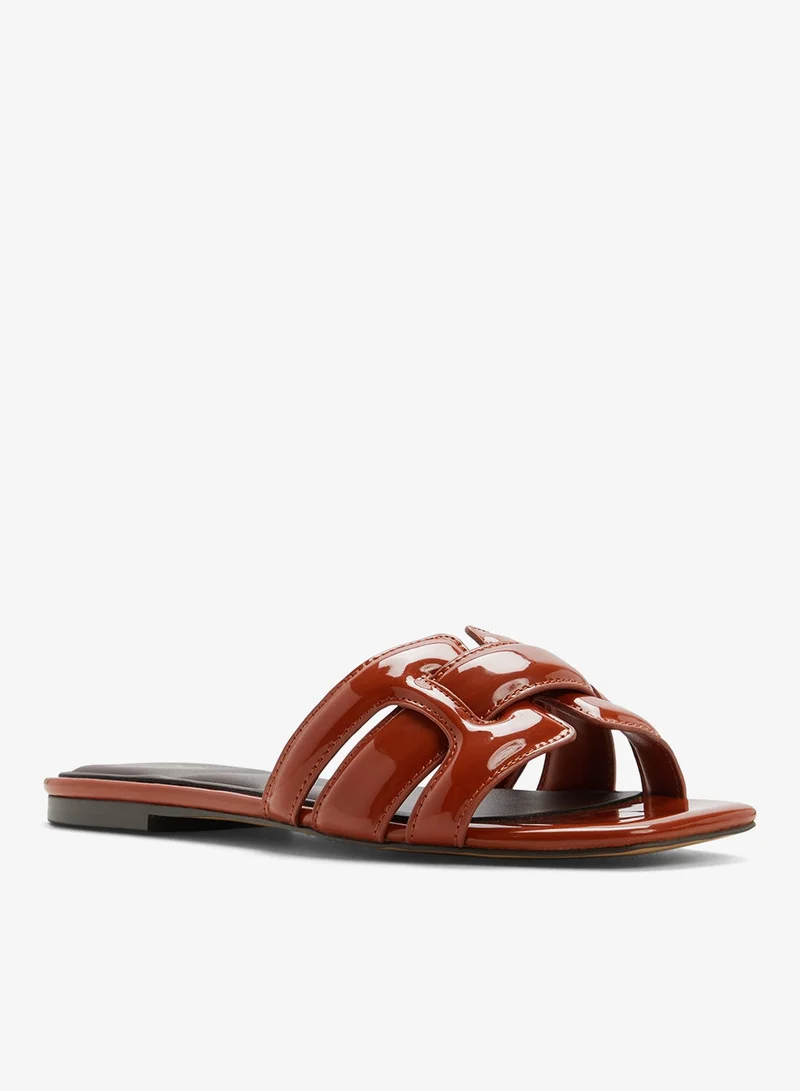 Aldo LIGHT BROWN Elenaria Flat Sandals for Women | Best Price UAE