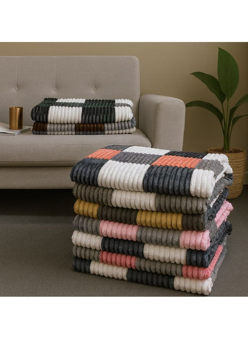 STARLIFE Lightweight blanket 250 GSM Cozy Harmony Multicolor Blanket 160*220cm Ultra Soft blanket useful to all season for Bed & Sofa - Image 3