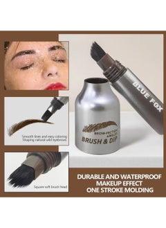 Bluefox Eyebrow Pen with Angled Brush, Hair-Like Strokes for Natural Shaping and Filling, Long-Lasting Quick-Dry Waterproof Brow Pencil  - Image 4
