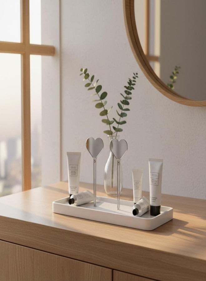 Cauaoa 2pcs Silver Metal Manual Toothpaste Squeezer Heart Stainless Steel Dispenser Tube Squeezer Hand Cream Tube Key Roller Set Bathroom Accessories Daily Living Tube Squeezing Aids - Image 5