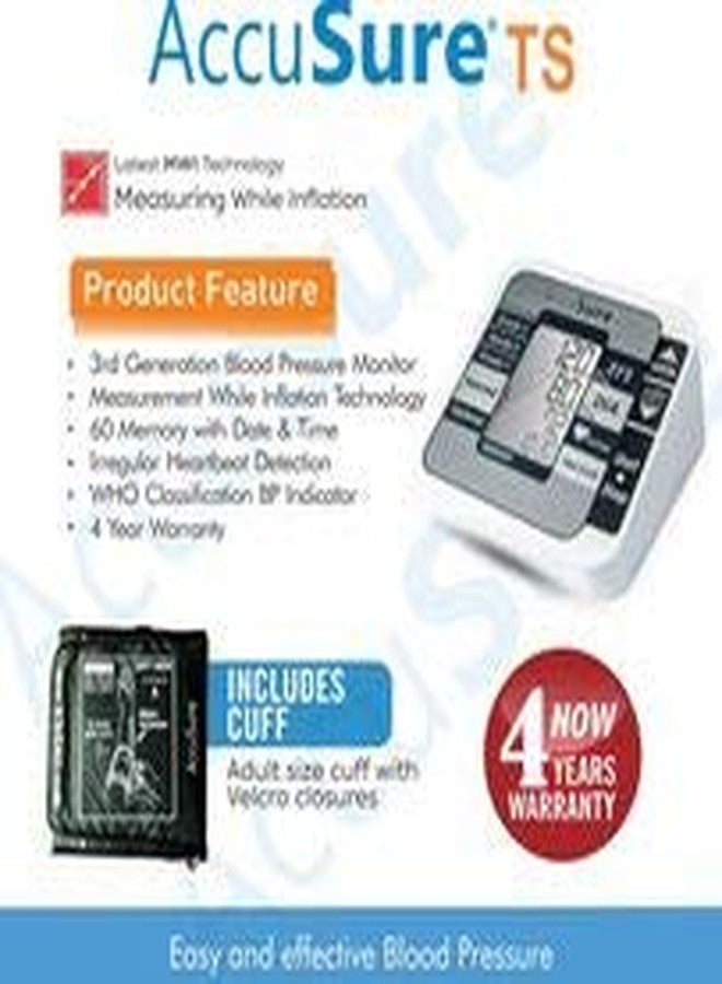 AccuSure نظام AccuSure TS لمراقبة ضغط الدم تلقائياً، أبيض - Image 2