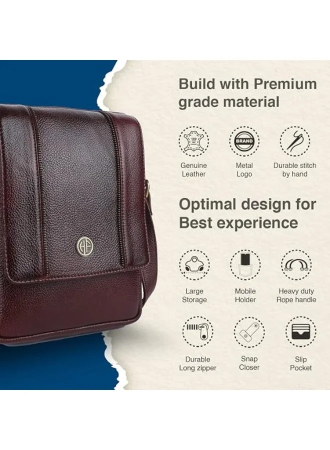 Hammonds Flycatcher  Genuine Leather Sling Bag for Men, Stylish and Spacious Side Bag for Men  | Best Price UAE