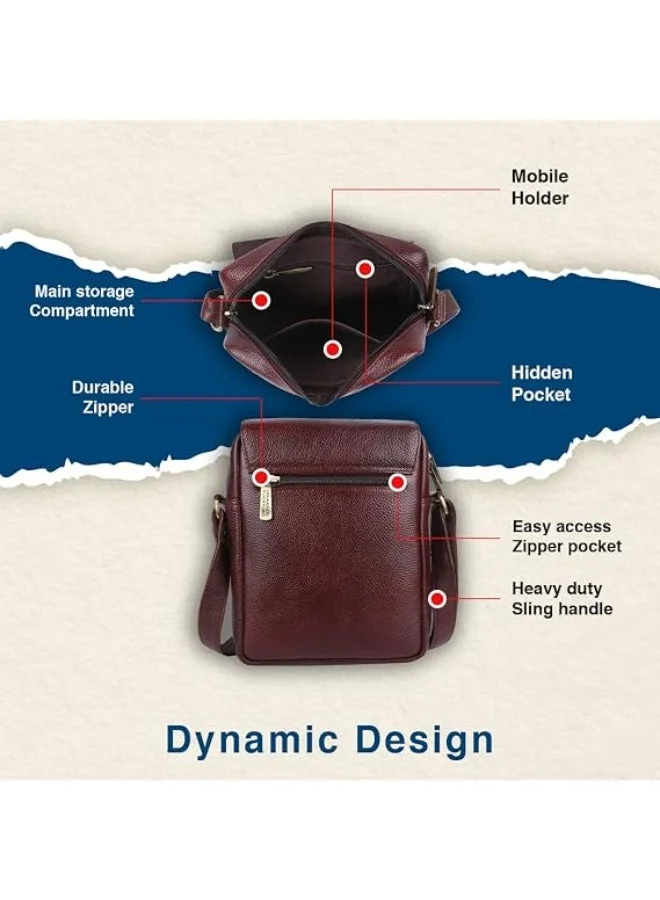 Hammonds Flycatcher  Genuine Leather Sling Bag for Men, Stylish and Spacious Side Bag for Men  | Best Price UAE