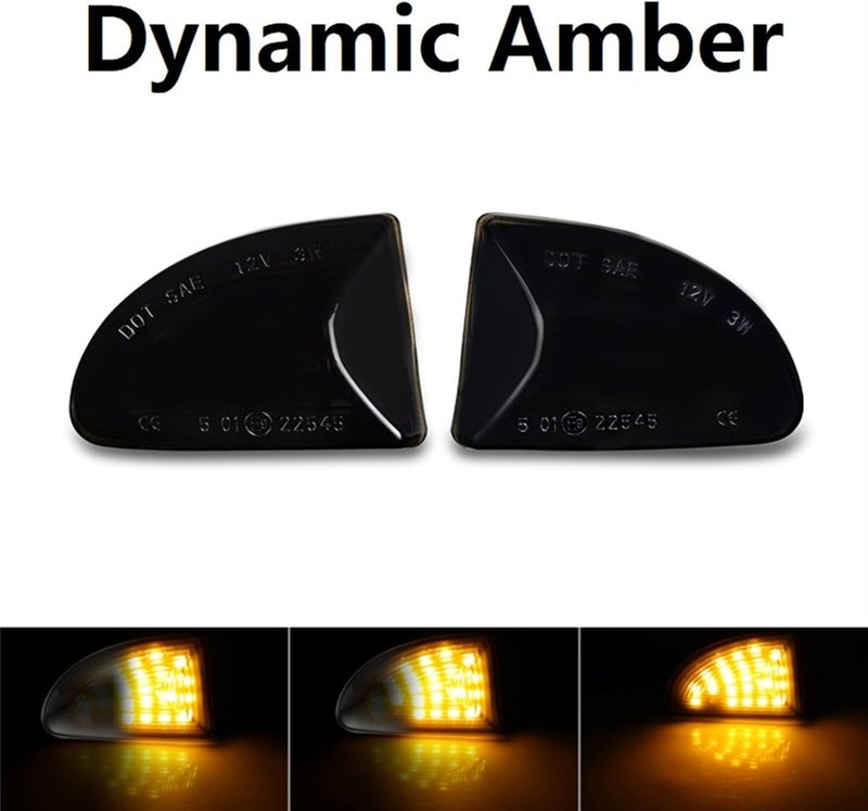 QASULER Dynamic Amber Side Marker Light Set - Image 3
