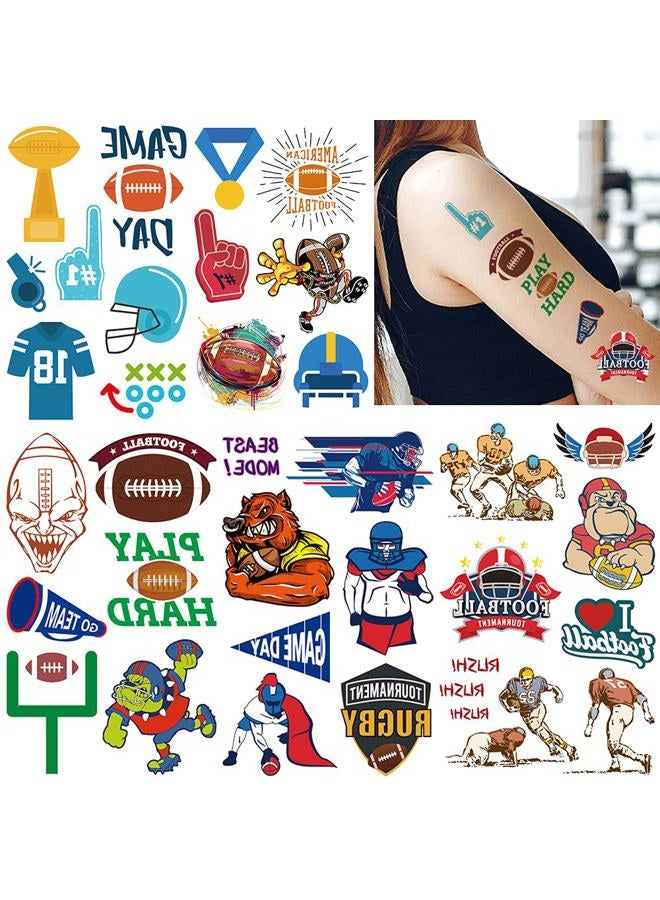 Felico 60pcs Football Temporary Tattoos,Fan Games Event Fake Tattoo Designs, Waterproof Body Art Stickers Decorations, Classroom Scholl Reward Prizes Party Favors Supplies for Boys Girls Women Men - Image 2