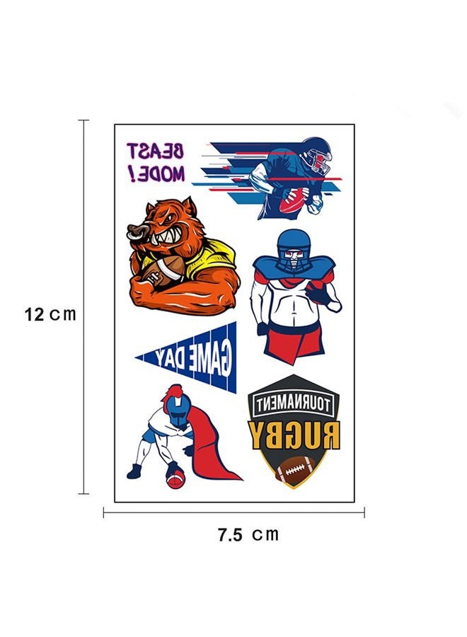 Felico 60pcs Football Temporary Tattoos,Fan Games Event Fake Tattoo Designs, Waterproof Body Art Stickers Decorations, Classroom Scholl Reward Prizes Party Favors Supplies for Boys Girls Women Men - Image 5
