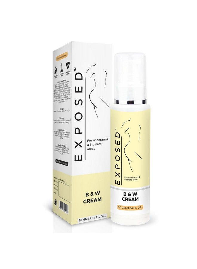 Exposed B & W Cream For Intimate Areas | Dark Underarms | Elbows, Neck | Sulphate & Paraben -Free/Vegan -90g - Image 1