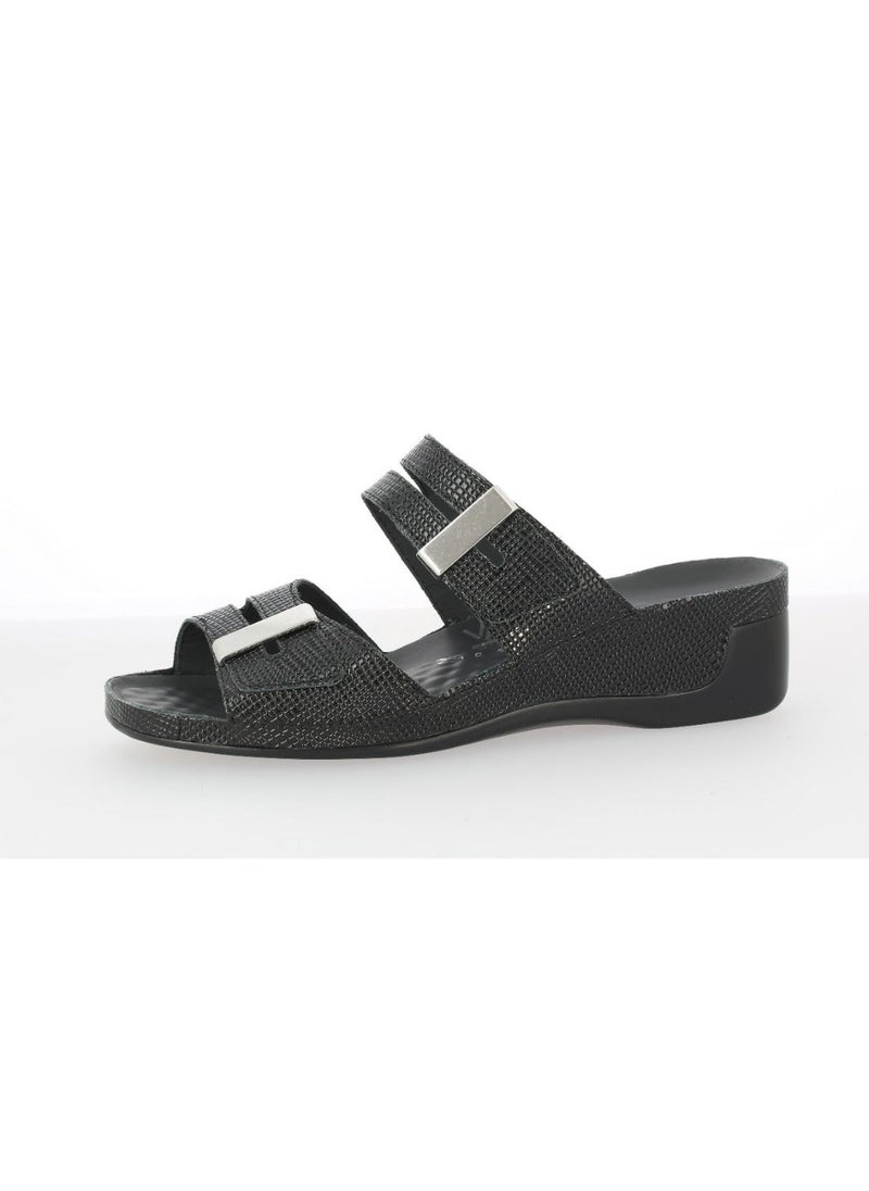 Vital Ladies Wedge Sandals Tina - Saffino Lack 0836AS schwarz - Image 4