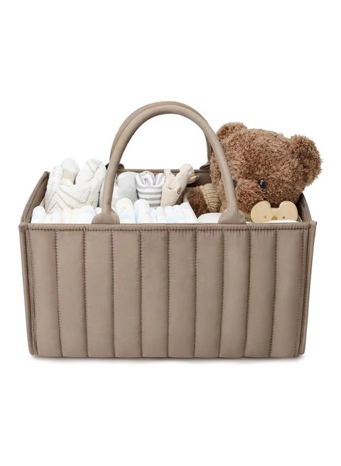 Baby Diaper Caddy Basket, Stylish Baby Diaper Caddy Organizer, Storage Basket for Diapers - Baby Gift Registry for Newborn Baby Shower List and Baby Must Haves Essentials