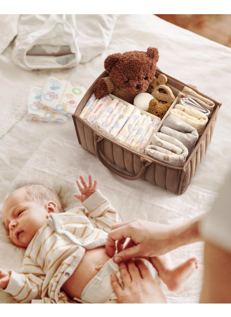 Generic - Baby Diaper Caddy Basket, Stylish Baby Diaper Caddy Organizer, Storage Basket for Diapers - Baby Gift Registry for Newborn Baby Shower List and Baby Must Haves Essentials - Image 1