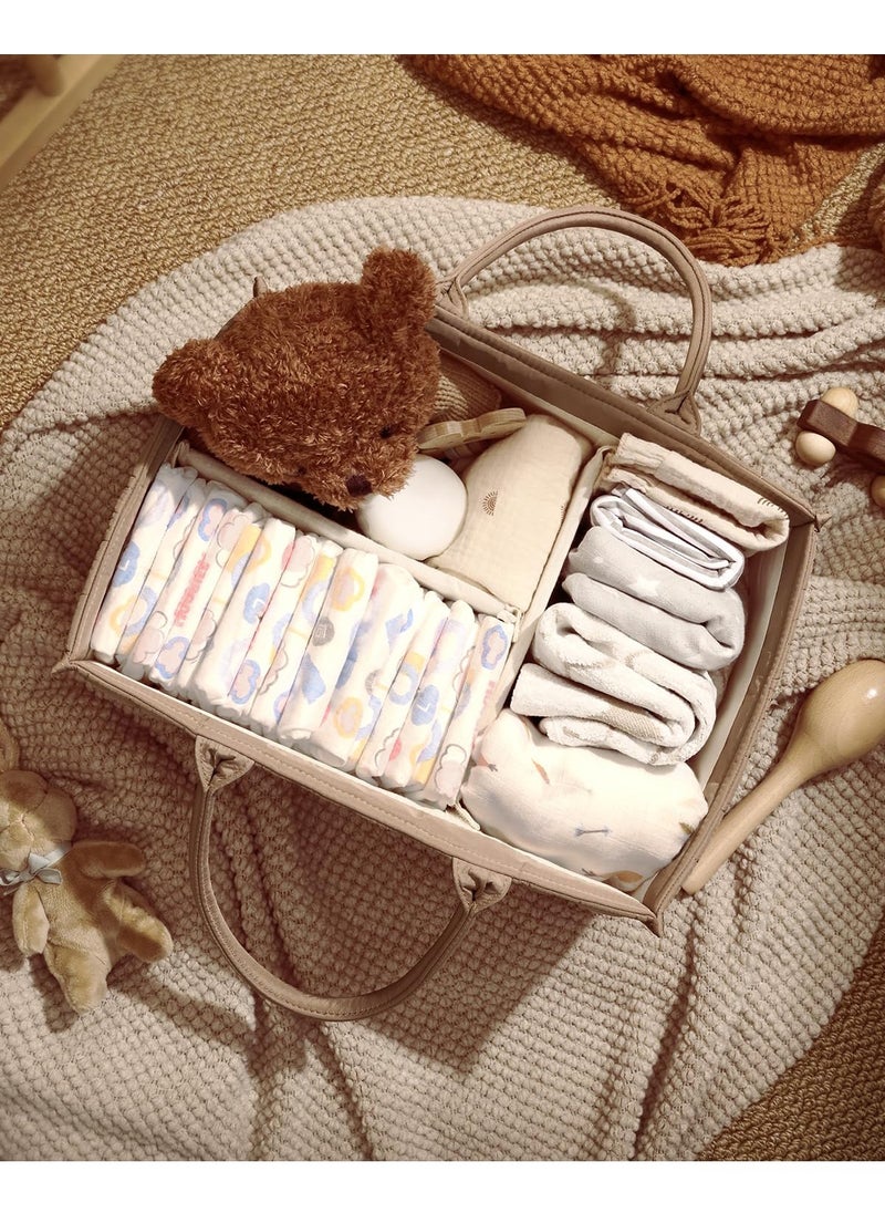 Generic - Baby Diaper Caddy Basket, Stylish Baby Diaper Caddy Organizer, Storage Basket for Diapers - Baby Gift Registry for Newborn Baby Shower List and Baby Must Haves Essentials - Image 1