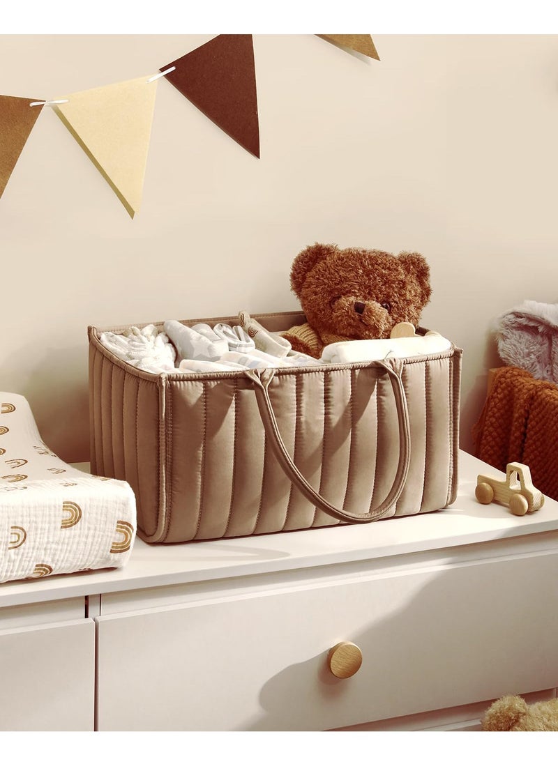 Generic - Baby Diaper Caddy Basket, Stylish Baby Diaper Caddy Organizer, Storage Basket for Diapers - Baby Gift Registry for Newborn Baby Shower List and Baby Must Haves Essentials - Image 1