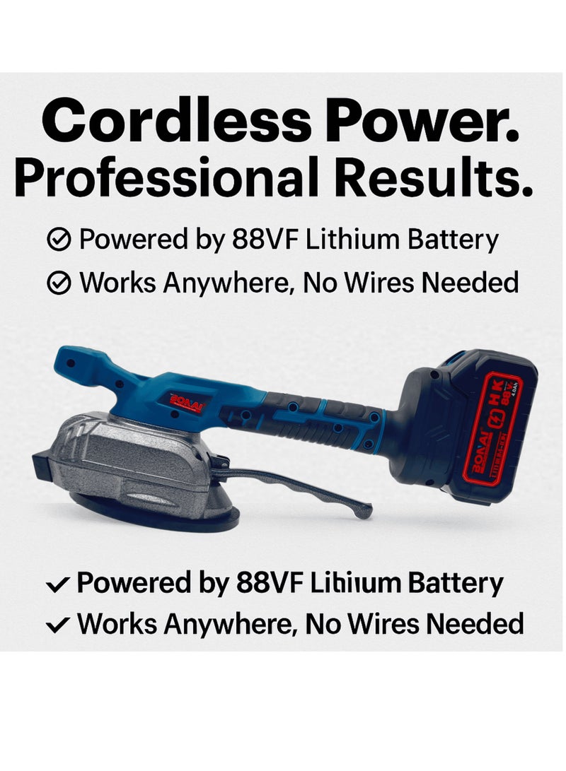 BONAI 88VF Cordless Tile Vibrator | Tile Laying Machine with FM Gear Display | 80kg Suction | 2000-11000 r/min | 4.0Ah Battery | BN-CD0013  - Image 5
