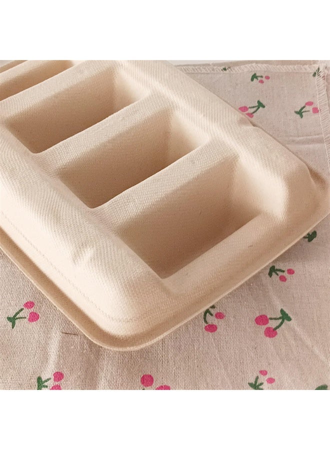 24PCS Disposable Taco Holders for Party, Premium Paper Taco Plates with Dividers, Taco Tray Holder, Taco Stands for 3 Tacos, Taco Bar Serving Set for a Party  - Image 3