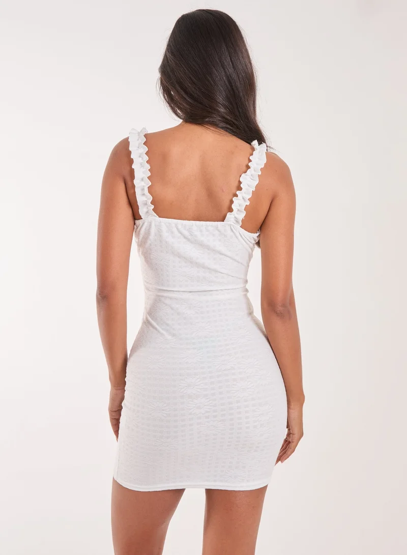 بينك فانيلا فستان قصير بنقشة زهور ديزي