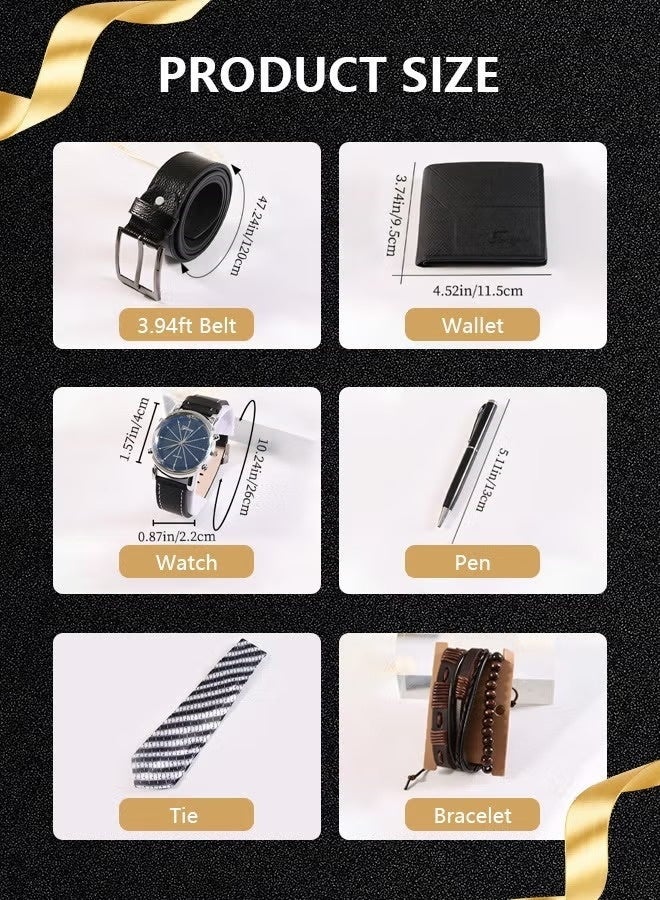 كيلا مجموعة هدايا رجالية فاخرة ساعة يد جلد أنيقة - هدية رمضان كريم مثالية، اغراض وهدية رمضان، هدايا عيد الأب وعيد الحب، هدية تخرج وميلاد للأصدقاء والمعلمين والطلاب - Image 2