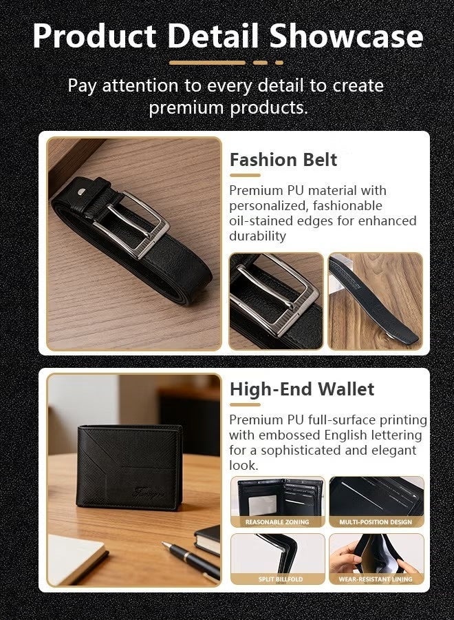 كيلا مجموعة هدايا رجالية فاخرة ساعة يد جلد أنيقة - هدية رمضان كريم مثالية، اغراض وهدية رمضان، هدايا عيد الأب وعيد الحب، هدية تخرج وميلاد للأصدقاء والمعلمين والطلاب - Image 5