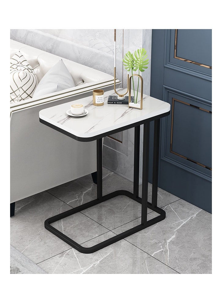 NKX Side Table Cabinet Small Coffee Table Modern Minimalist Living Room Mobile  Home Corner Table Living Room Tables (Color : White, Size : 58x30x50cm) - Image 2