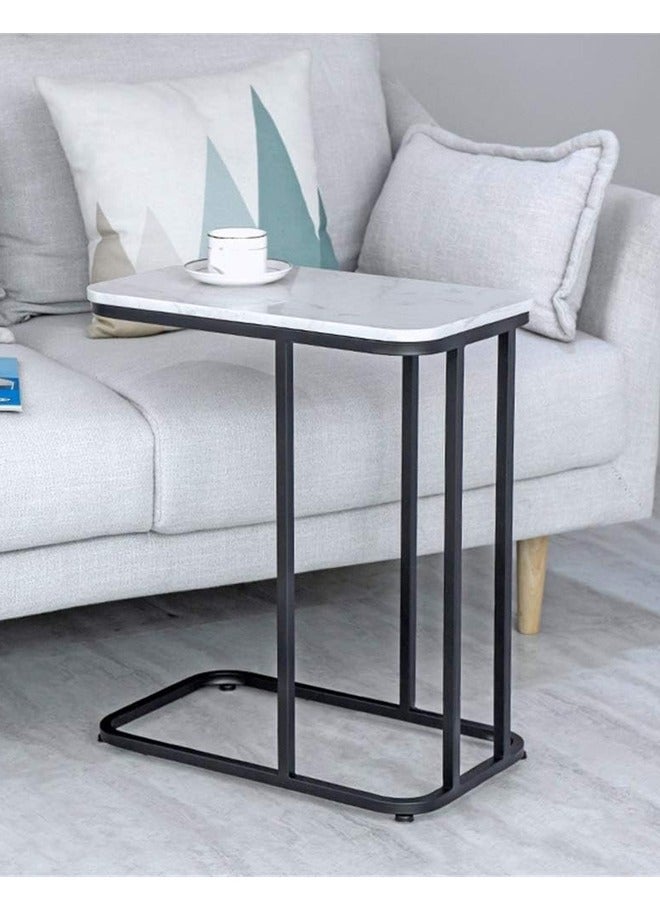 NKX Side Table Cabinet Small Coffee Table Modern Minimalist Living Room Mobile  Home Corner Table Living Room Tables (Color : White, Size : 58x30x50cm) - Image 4