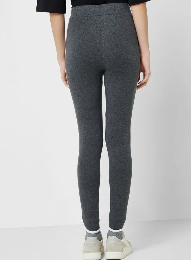 Ginger Basics Contrast Side Paneled Leggings