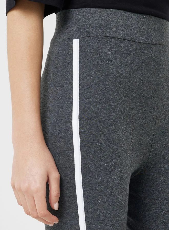 Ginger Basics Contrast Side Paneled Leggings
