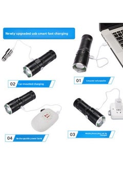 Generic Four-light Source Fishing Light Night Fishing Light White Light Blue Light Purple Light Super Bright 1000 Xenon W Waterproof Charging Strong Light-Color:Fishing Light + USB Data Cable  - Image 4