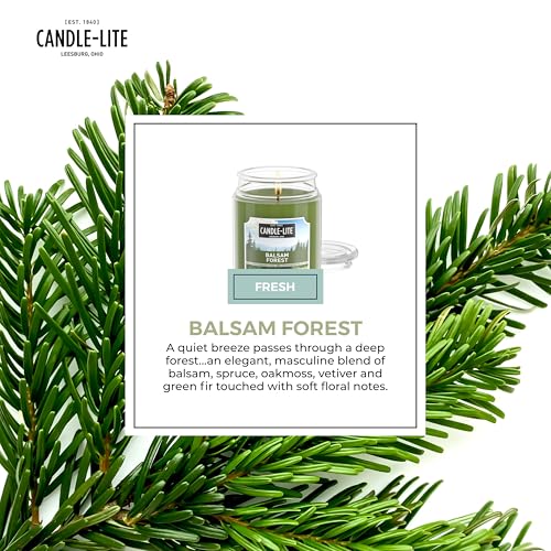 Candle-lite Fall Scented Candles, Balsam Forest Fragrance, 18 oz Jar, Proudly Poured in USA, Aromatherapy Candle, Single-Wick with 110 Hours of Burn Time, Perfect for Creating a Refreshing Ambiance - Image 4