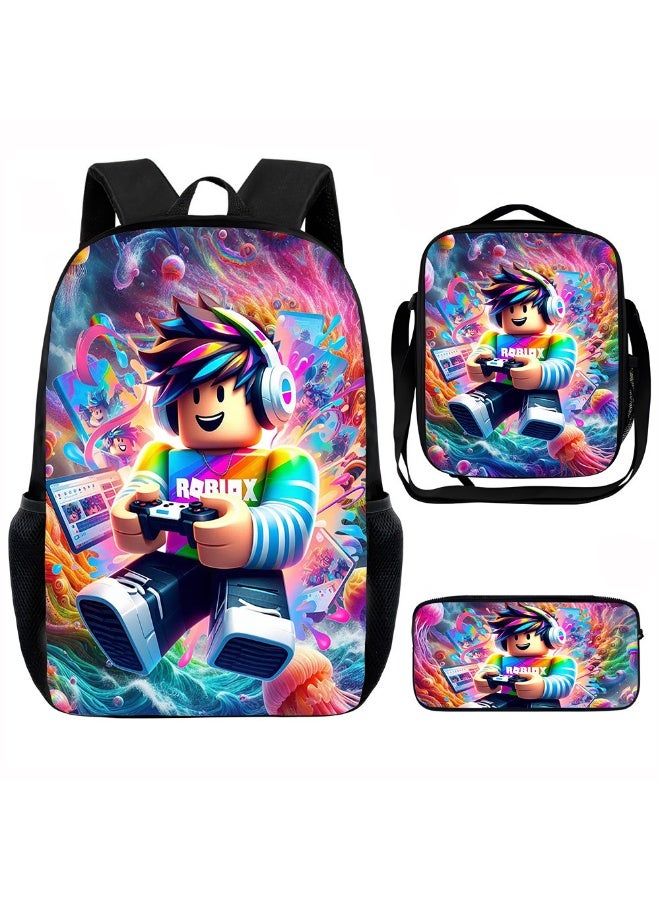 ROBLOX The new Roblox backpack lunch bag pencil case three-piece