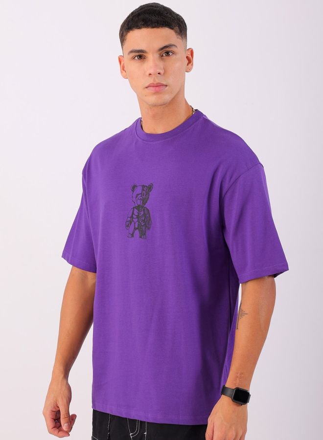 The Indian Garage Co Men Boxy Oversized Graphic Back Printed Round Neck Tshirt  - Image 2