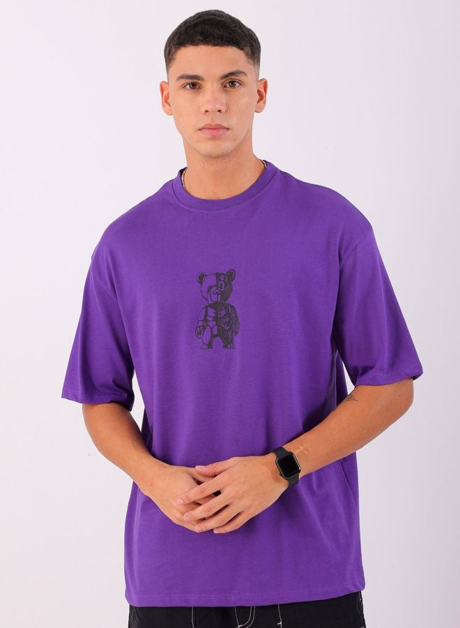 The Indian Garage Co Men Boxy Oversized Graphic Back Printed Round Neck Tshirt  - Image 5