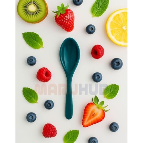 MaruHub 10Pcs Mini Plastic Spoons for Masala Jar, Multicolor Reusable Kitchen Spice Condiment Scoops, Small Baby Food & Candy Spoon Set, Non-Toxic BPA-Free Spoons for Home & Cooking (Small) - Image 3