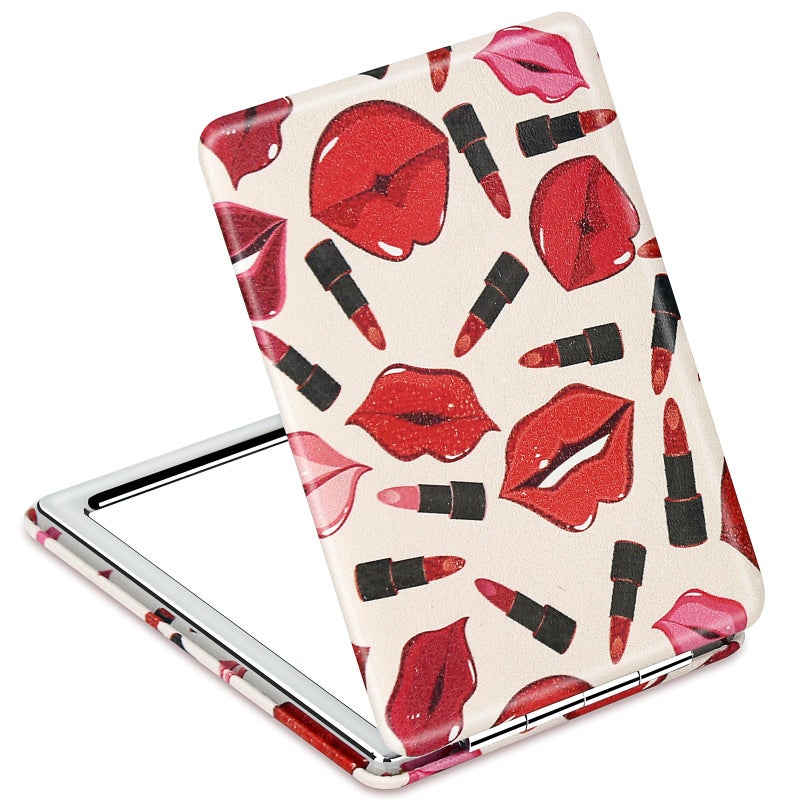 Ytlx Quality Vanity Compact Makeup Mirror For Girls Women  Stylish Slim Travel Cosmetic Mirrors For Pocket Purse Wallet Handbag  Portable Magnifying Handheld Small Mirror Foldable Cute Lightweight - Image 1