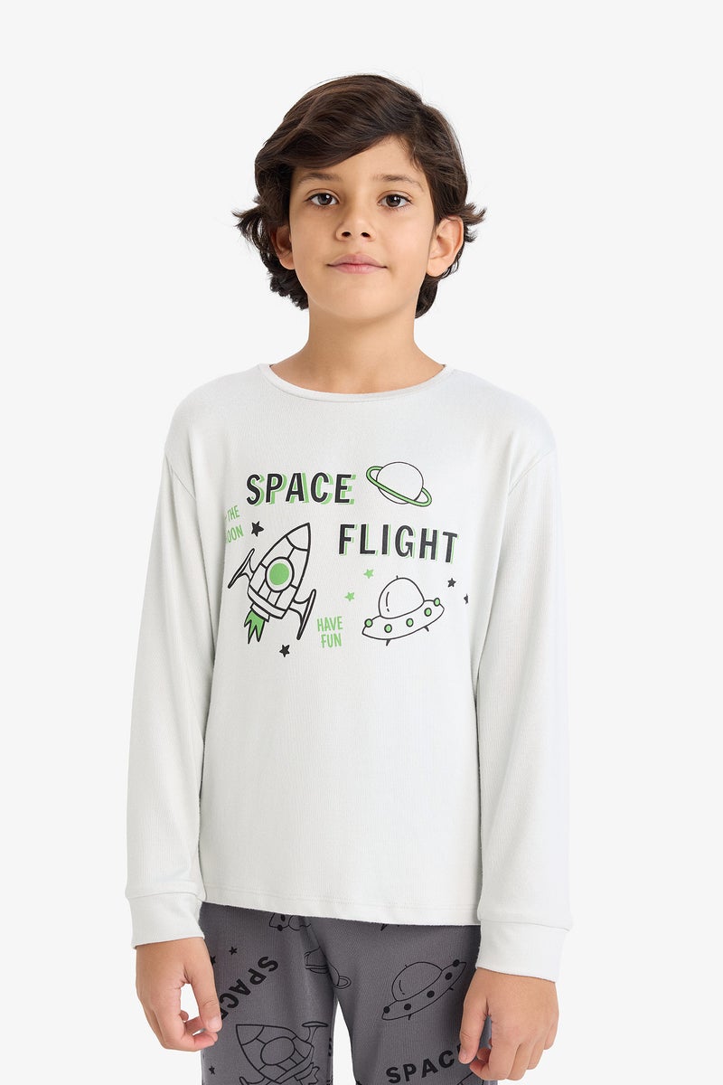 ديفاكتو طقم بيجاما اولادي ترمال قصة عادية - قطعتين - Image 3