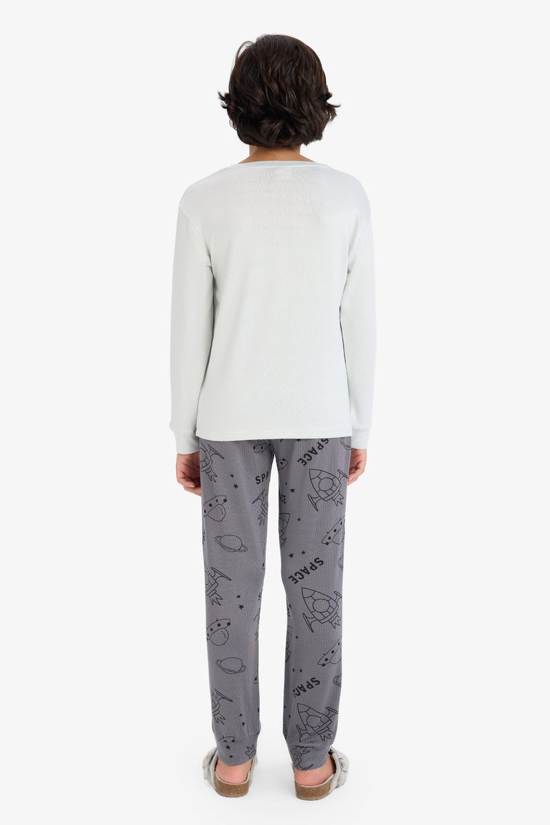 ديفاكتو طقم بيجاما اولادي ترمال قصة عادية - قطعتين - Image 5