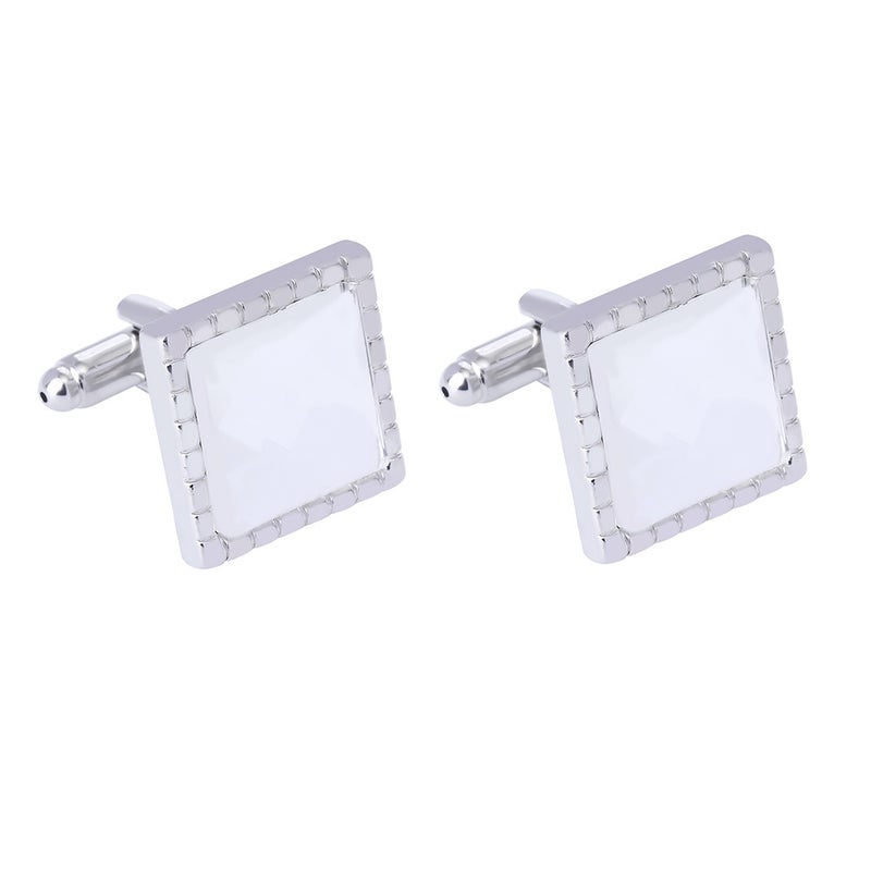 French Alloy Oil Dropping Mens Cufflinks Buckles Fashionable Diamond-encrusted Metal Sleeve Studs Simple Round Mens Shirt Buckles B1263WH