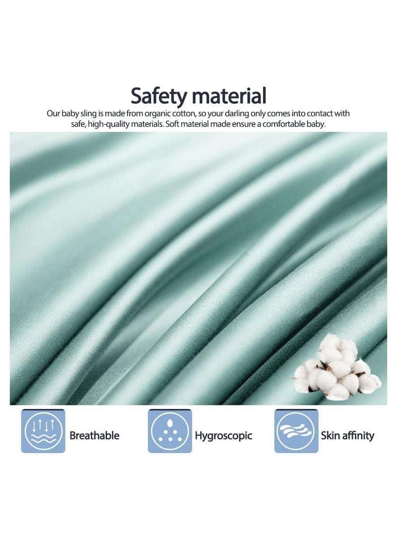 Bukela Baby Carriers, Ergonomic Baby Strap one Shoulder Labor-Saving Polyester Baby Half Wrapped Sling, Adjustable 3D Mesh Baby Carrier Wrap Shoulder Straps for Pool Beach, dark green - Image 4