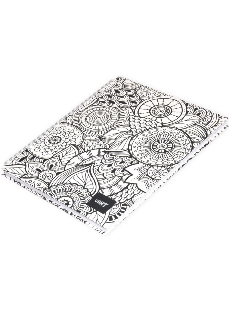 FIS LIGHT Pack of 5  Spiral Hard Cover Notebook, Single Line, 9X7 Inches (22.86 X 20.32 CM) 100 Sheets -LINBS971701 - Image 4